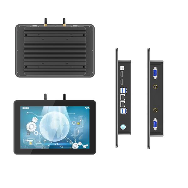10.1 Inch IP65 Waterproof Aluminum Alloy Bezel Industrial Panel PC 10 Points Projective Capacitive Touch Screen 1280x800