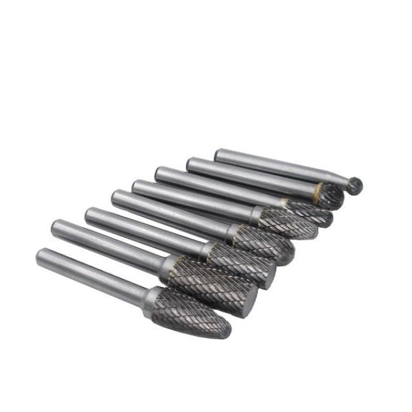 10PCS Tungsten Carbide Burr Set for 1/4 Inch Shank Diameter and Double Cut Rotary File
