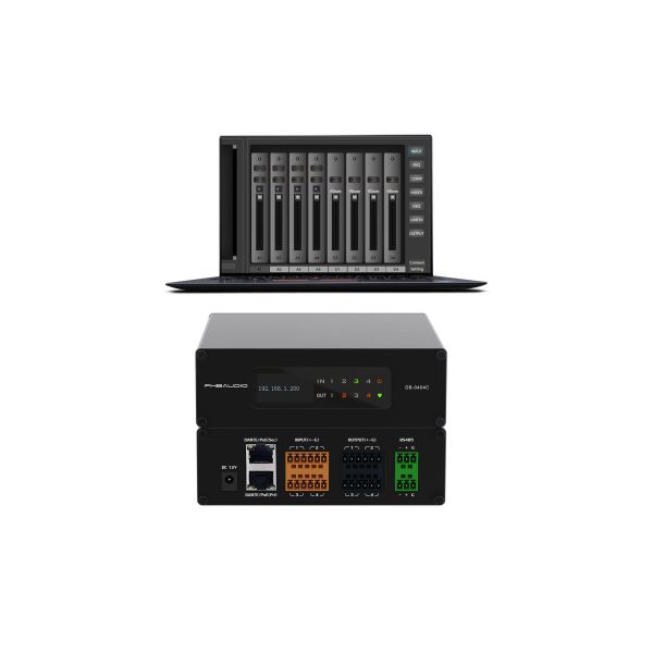 RS485 Control Dante Audio DSP , Mini Audio Interface With PoE Power Supply
