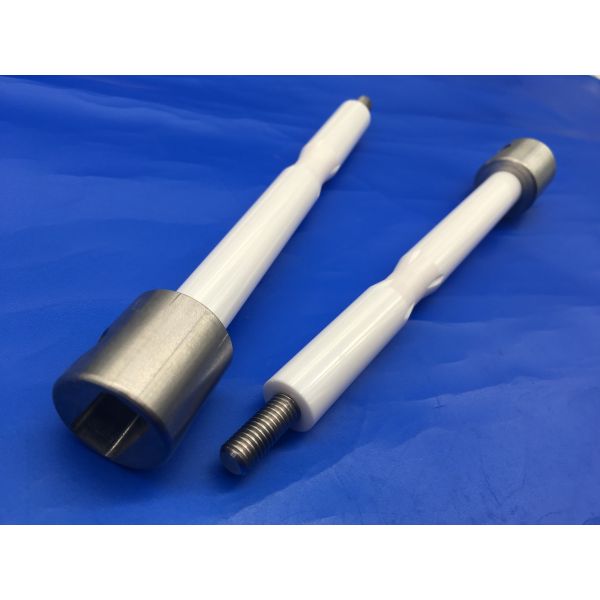 Zirconia Ceramic Valve Rod / Ceramic Plunger  with Metal Housing for Pump