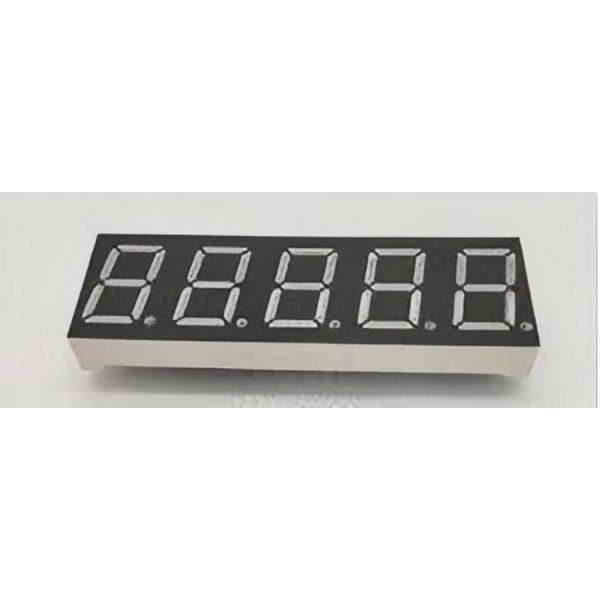 Compact LED 5 Digit 7 Segment Display 0.50 Inch Digit Height 12.7mm Suitable for Embedded Systems and Digital Indicators