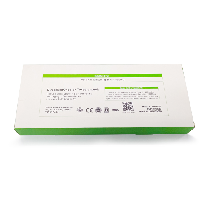 Organic Apple Kiwi Skin Whitening Glutathione Injection for face Neutro Skin
