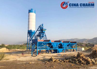 Material de tratamento por lotes concreto do funil da planta dos hzs 35 do elevador do funil que alimenta a planta de tratamento por lotes concreta com silo de cimento 50t