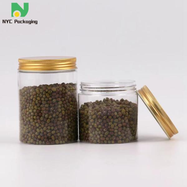 pots en plastique de la nourriture 300ml avec le récipient d'entreposage en plastique de couvercles d'or
