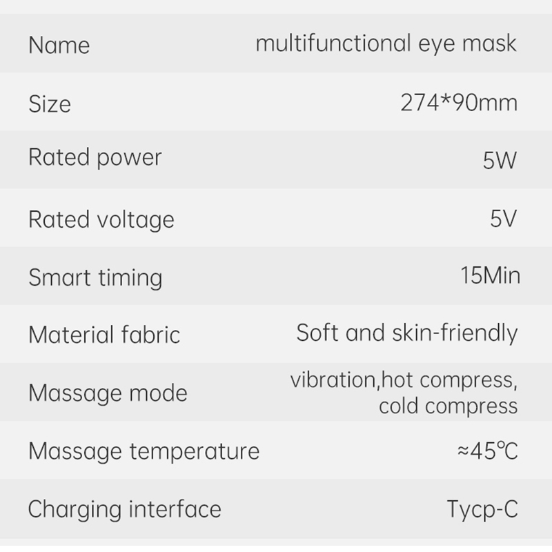 OEM ODM Vibration Eye Massage Equipment Electric Smart Eye Massager with Heating and Cooling