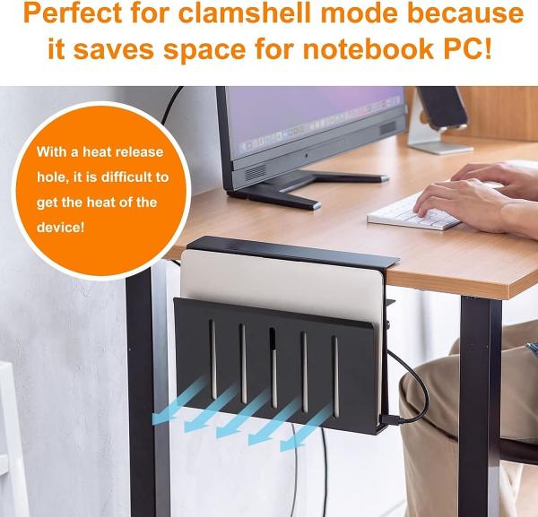 Conveniente armazenamento debaixo da secretária para casa e escritório Stand de laptop para tablet e livros