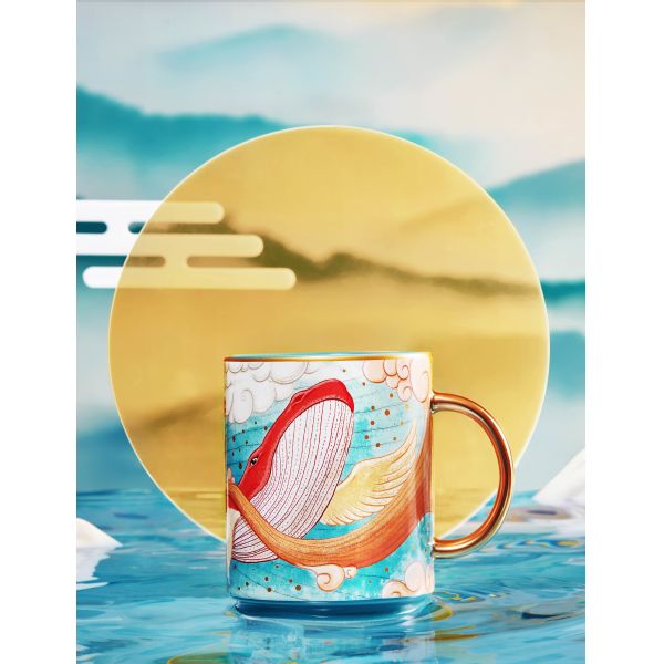 Китайские керамические кружки с наклейкой 11 унций кофе кружка стиль винтажный декаль высокий керамические кружки с ручкой для подарка