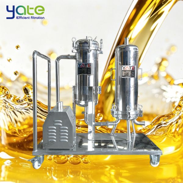 Customized Industrial Stainless Steel Cartridge Filter Housing On Trolley For Oil Water Treatment