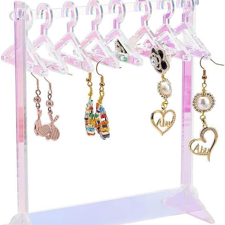 Acrylic Creative Dazzling Triangle Jewelry Rack Hanger Elegant Accessories Storage Earrings Necklaces Jewelry Storage Rack