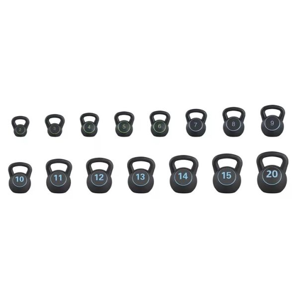 Unisex Workout Fitness Kettlebells 30LB PP Sand Filled Cement Body Solid Kettlebell Set