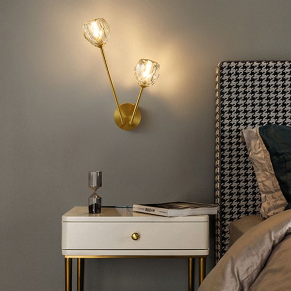 LED Personality Wall Lamp Creative Bedroom Bedside Metal Golden wall bracket light (WH-OR-108)