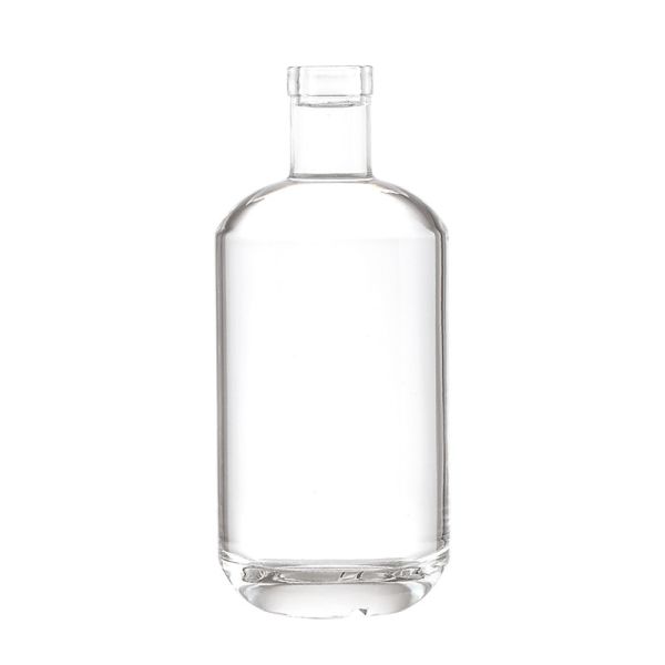 Custom 1 Liter Glass Bottle for Vodka Crystal White Screen Printing Surface Handling