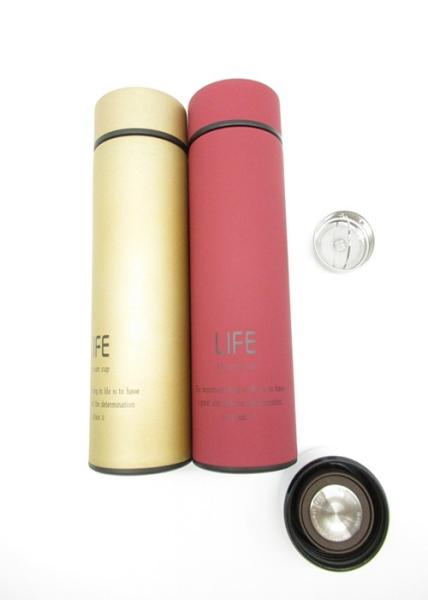 Mirror Liner Flask Vacuum Mug Water Cup Bottle Rubber Paint 500ml For Office
