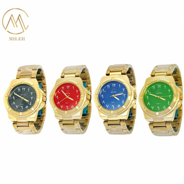 LOGO personalizado de aleación de bisel de cuarzo Reloj de pulsera tipo redondo