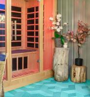 Chemical Resistant Polypropylene 3D Cubic Garage Flooring 15.75 X 15.75 X 0.7 Inch
