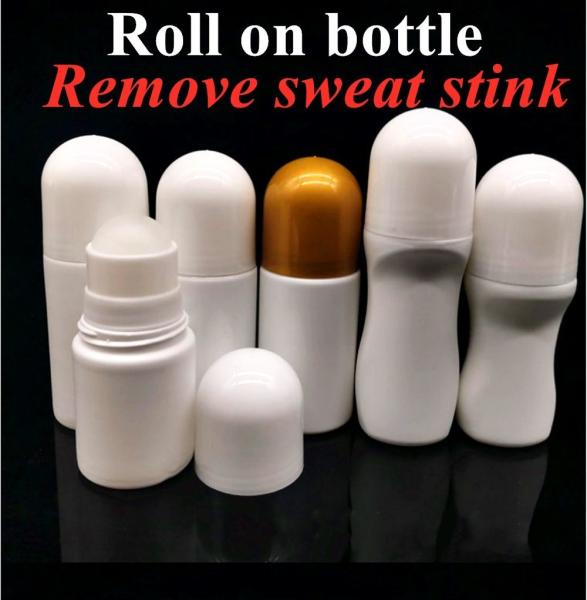 Antiperspirant Plastic Roll On Bottle HDPE Roll Up Deodorant Containers
