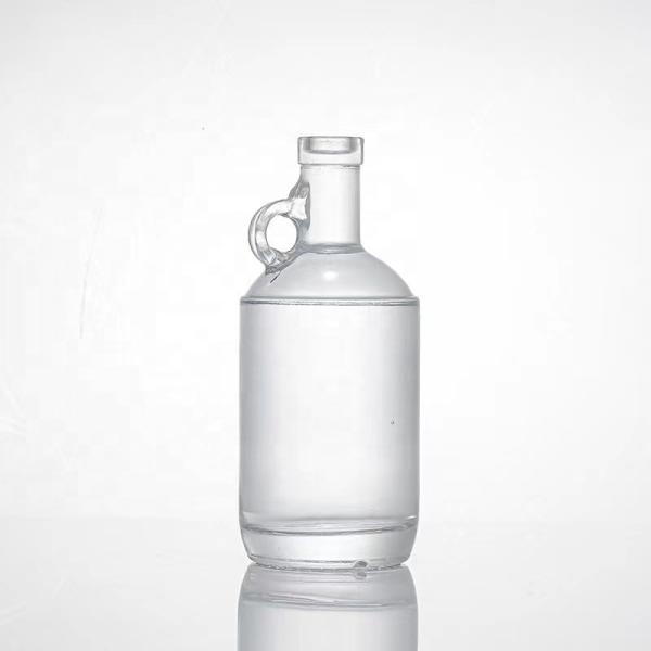 Bottle de whisky de vidro de 750 ml com alça e serviço de personalização