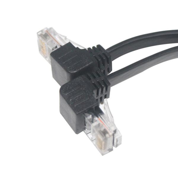 Right Angle RJ45 Cat6 Patch Cable 1-10m Shielded PVC