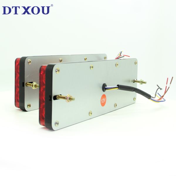 Red Yellow 12V 24V 3 Holes LED Tail Lights For Trucks