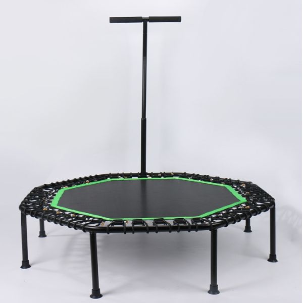 ABS Hexagonal Trampoline with Handle Bar Improve Your Flexibility and Coordination