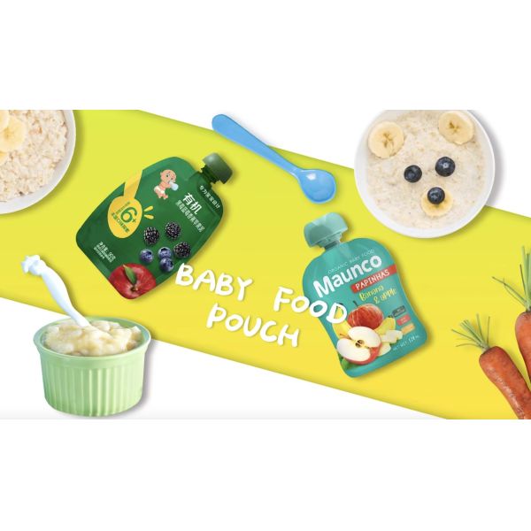 180ml Baby Food Packaging Lightweight Custom Spout Pouch Easy To Open