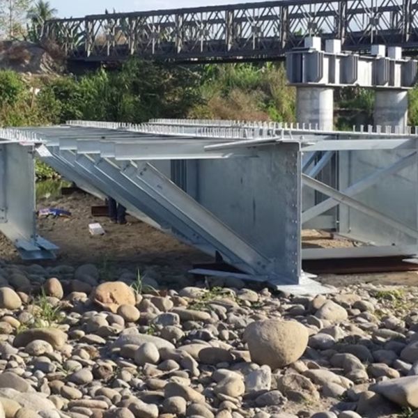 Heavy Duty Welded Bent Metal Low Carbon Structure Transportation Project Steel Bridge