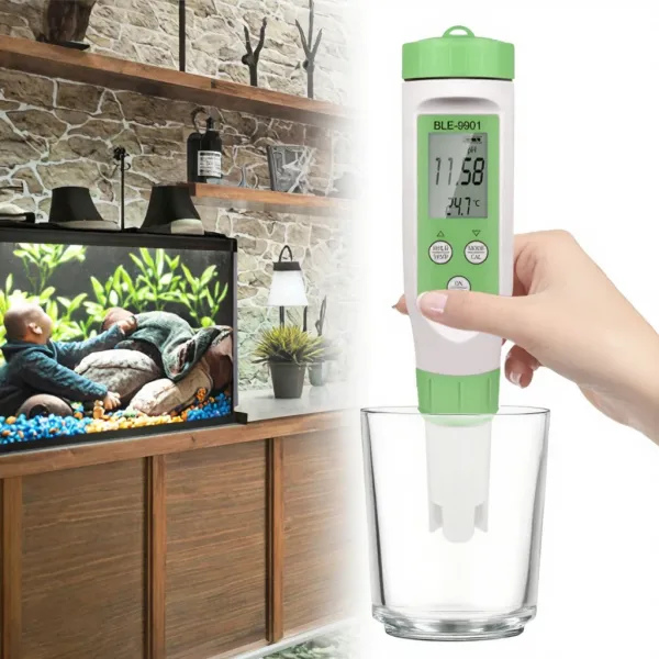Professional 3-in-1 Digital pH Meter with Bluetooth Mobile App for High Accuracy 0.1 pH Water Quality Testing