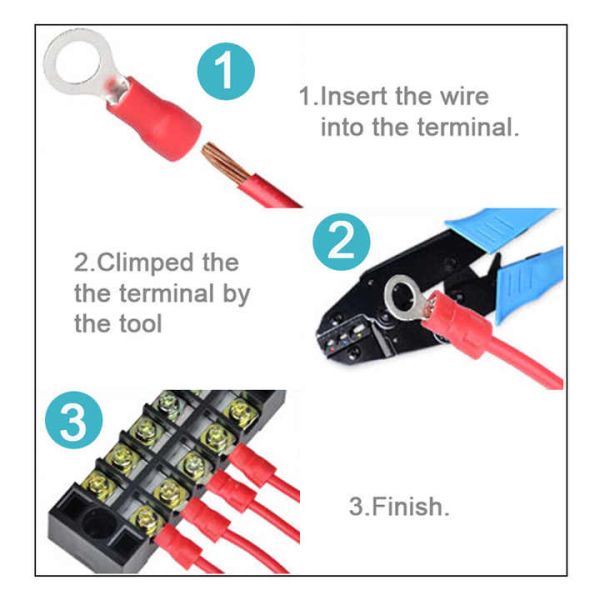 RV Type Cold Pressed Pre Insulated Terminal Block Cable Crimp Connectors O-образные