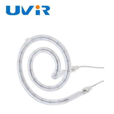 High Efficiency O Type White Ring Infrared Lamps Transparent Pitted Quartz Glass Filament