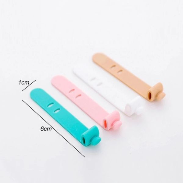 1.5mm-2.0mm Oval Silicone Self Gripping Cable Ties 6.5cm 7.4cm