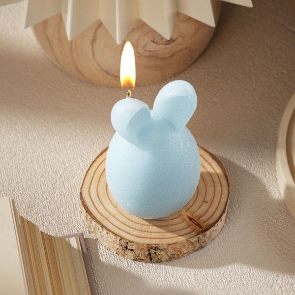 Easter striped egg straight ear rabbit gourd rabbit diamond pattern rabbit aromatherapy gypsum candle silicone mold