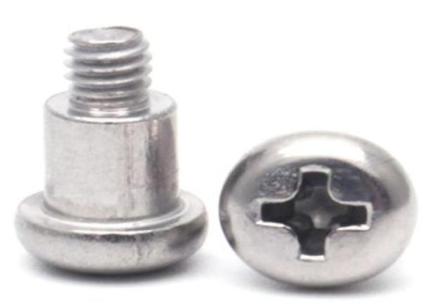 Zinc Plated White Carbon Steel Shoulder Metal Bolts Phillips Slotted Blue Bolts In 1/2 1/8 1