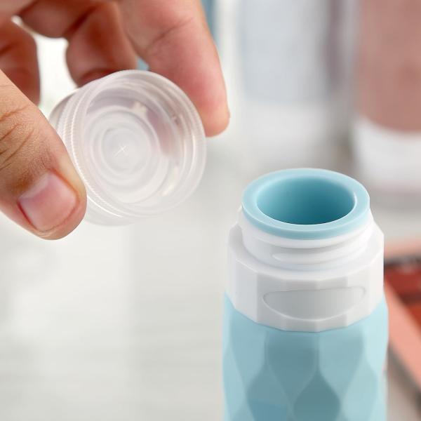 Refill Silicone Travel Bottle Set 90Ml Ocean Blue Color Leak Proof TSA Approval