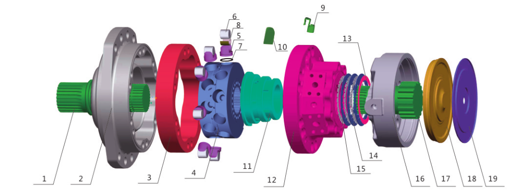 Compact Poclain MS50 Hydraulic Pump Motor Parts , Hydraulic Pump Repair Kit