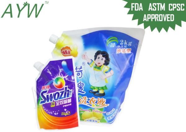 Resealable Liquid Storage Bags 500ml Glossy Finish For Travel Laundry Detergent