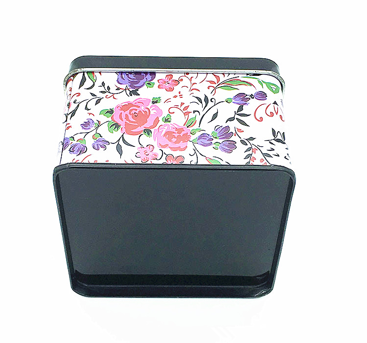 Fashion Food Grade Lunch Tin Boxes Metal Square Tin Can UV Coating Surface