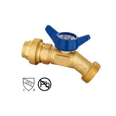 Quick Connected Stop Brass Shut Off Valve SS Hose Bibb Valve Brass Drain Valve 1/2 3/4“
