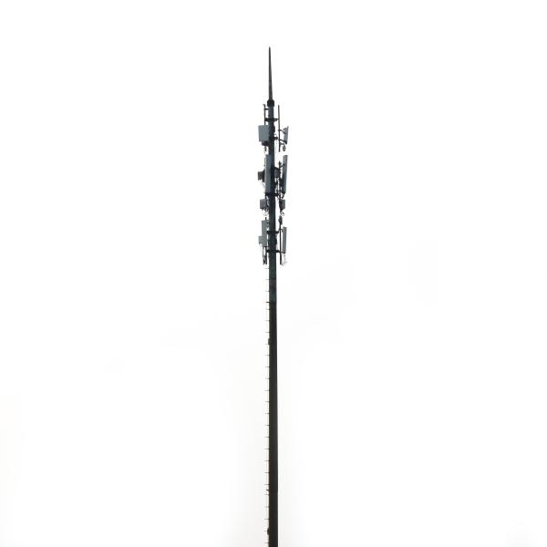 Polygonal Galvanized Telecom Monopole Hot Dipped Cellular Tower Without Working Platform