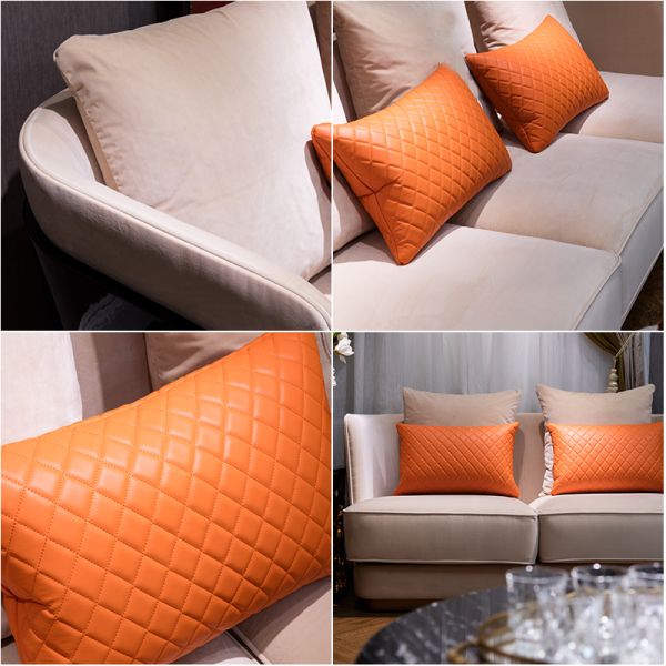 Matted Comfy White Sectional Couch 0.8x1.6m Luxury Living Room Furniture Sets