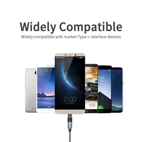 180 Rotate USB A To Micro B Cable Fast Charging LED Charger Data Cable