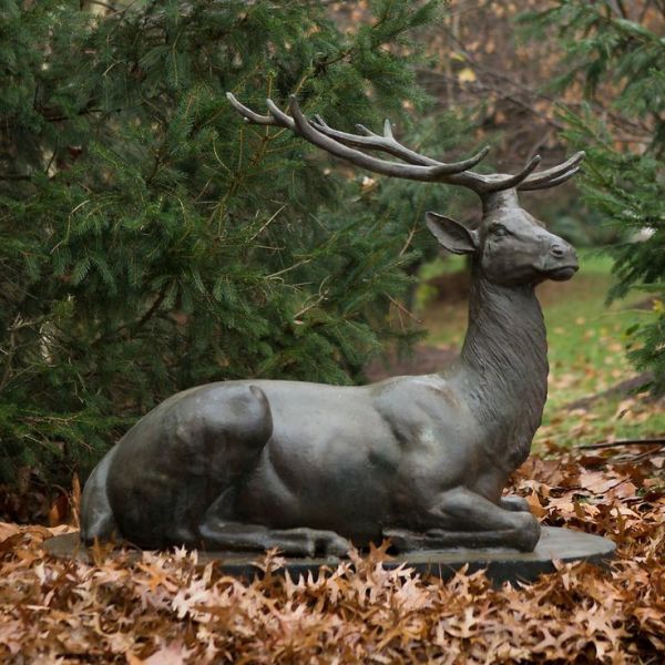 Life Size Bronze Deer Statue with Custom Animal Theme Figurine Cast Using Advanced Technique