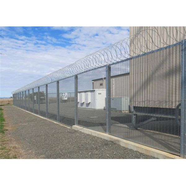 80x80mm Post Size 358 Anti Climb Fence Q235 Galvanized Steel Low Carbon Steel Wire