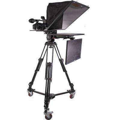 Live Streaming with 21 inch Portable Teleprompter and  Tripod