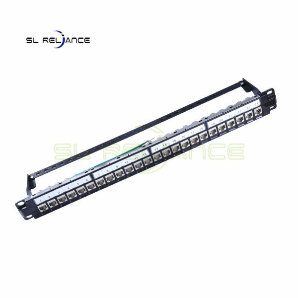 Gato 7 do painel de remendo do ftp de STP 24 cremalheiras protegidas carregadas completas portuárias do remendo de 19 polegadas