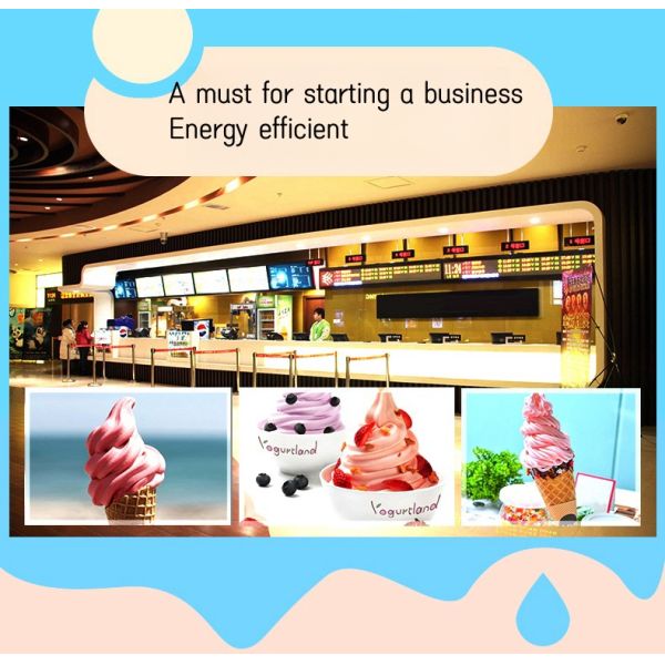 Commercial Soft Ice Cream Maker Machine with Stainless Steel and Milk Raw Material