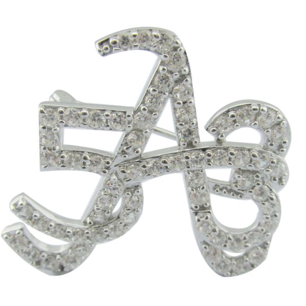 Замысловатый классический серебряный 925 CZ круглый брош для юбилейной деловой встречи Cz брош красивая подарочная коробка