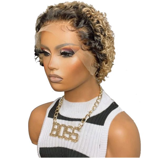 Double Drawn Free Part Cap Size Average Size Curly Wigs Suitable Dying Colors ALL COLORS
