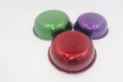 3pcs  Popular selling stainless steel food basin colorful bird feeder Jar