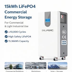 15kWh 51.2V LiFePO4 Commercial Energy Storage Battery 10000 Cycles for Solar System