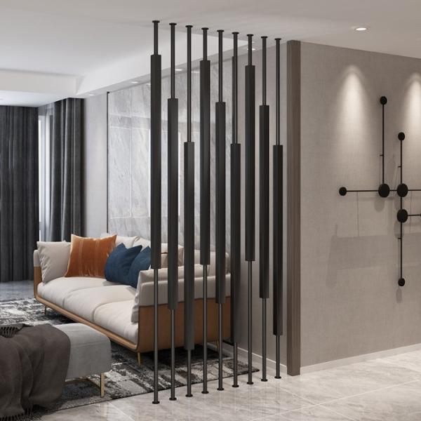 Aluminum Pink Column Screen Partition Divider For Living Room